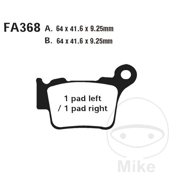 FA368 R EBC ATV & Dirt Sintered Brake Pads