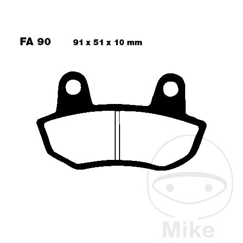 FA090 EBC Standard Organic Brake Pads