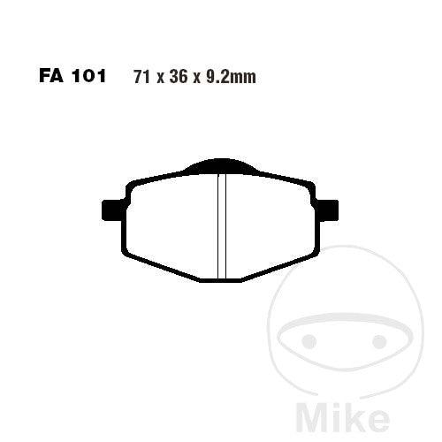 FA101 TT EBC Carbon Organic Brake Pads