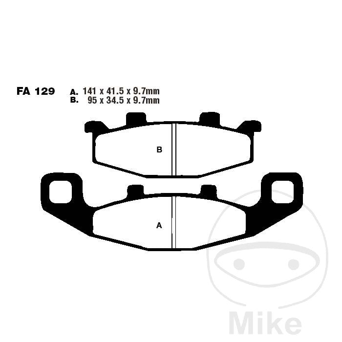 FA129 EBC Standard Organic Brake Pads