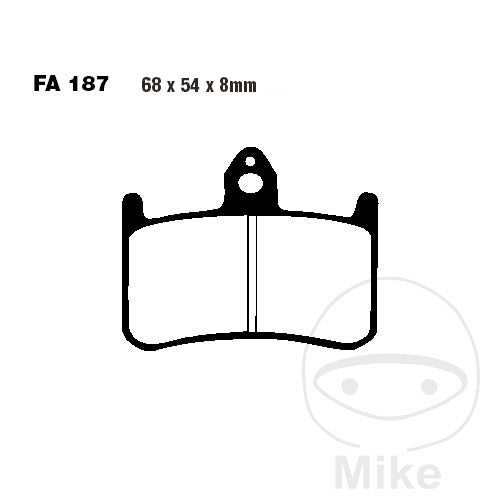 FA187 HH EBC Double-H Sintered Brake Pads