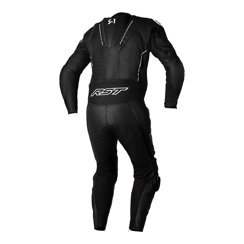 RST S1 Leather Suit Black White