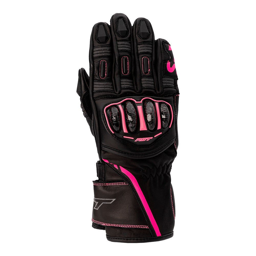 RST S1 Ladies Gloves Black Neon Pink