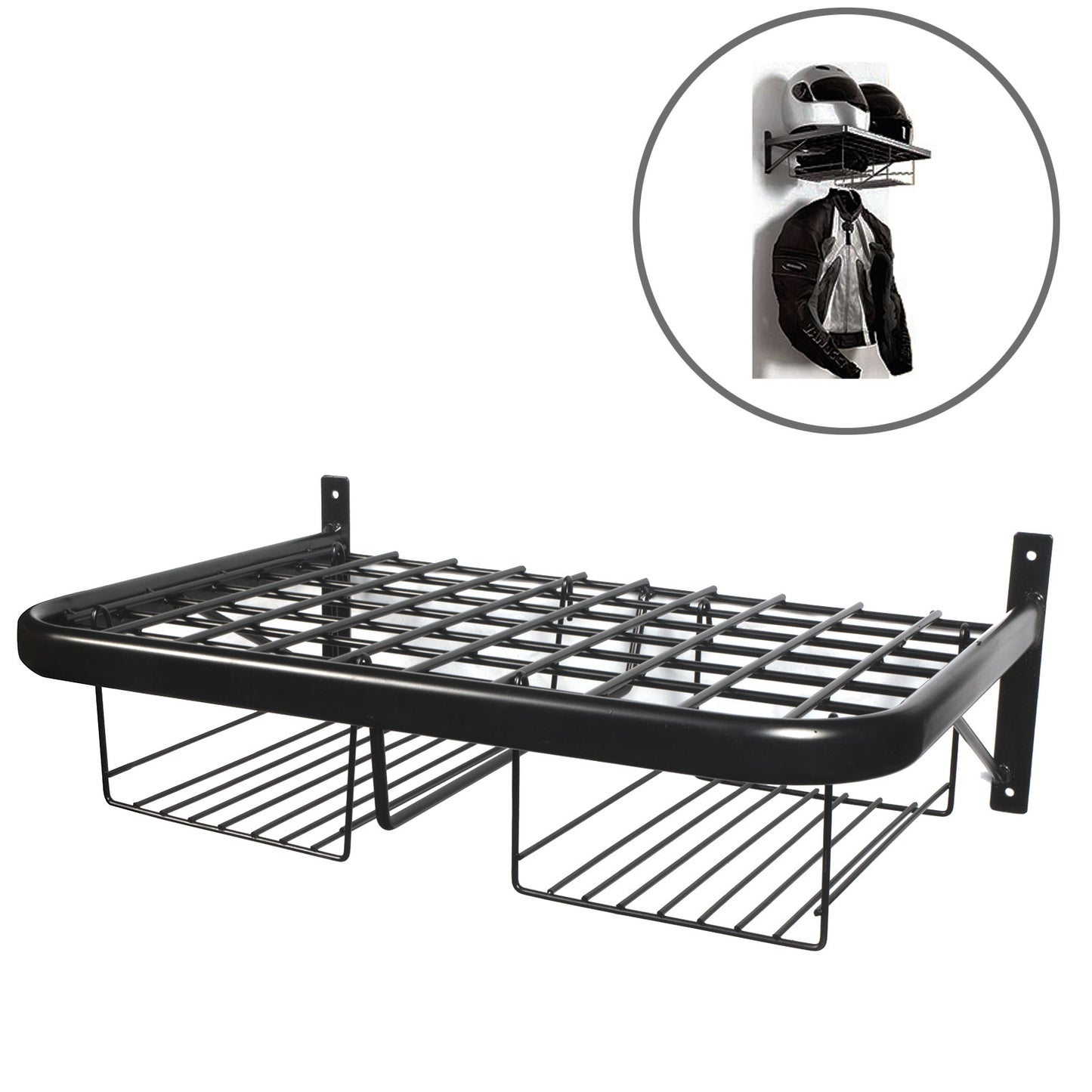 Twin Clothing and Helmet Shelf Black