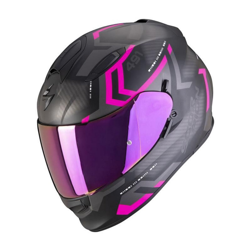 Scorpion Exo 491 Spin Black Pink Full Face Helmet