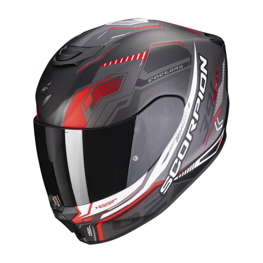 Scorpion Exo 391 Haut Full Face Helmet Black Silver Red