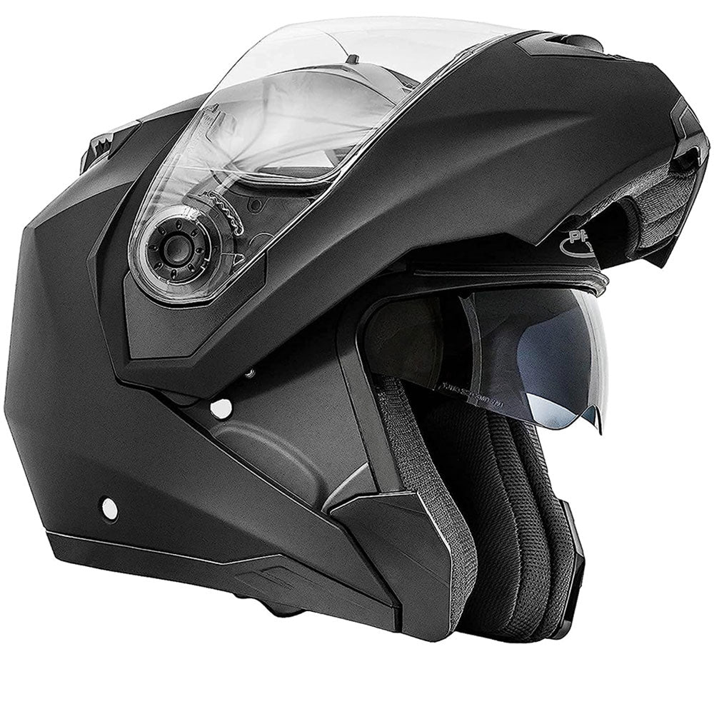 Pro You Flip Up Front Crash Helmet Matt Black