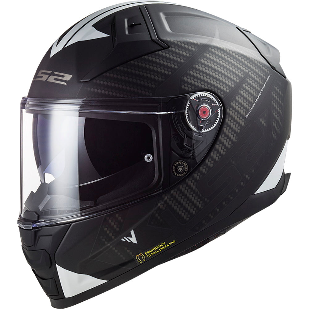 LS2 FF811 Vector II Splitter Full Face Helmet Black White