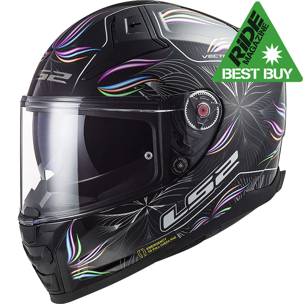 LS2 FF811 Vector II Tropical Full Face Helmet Black White