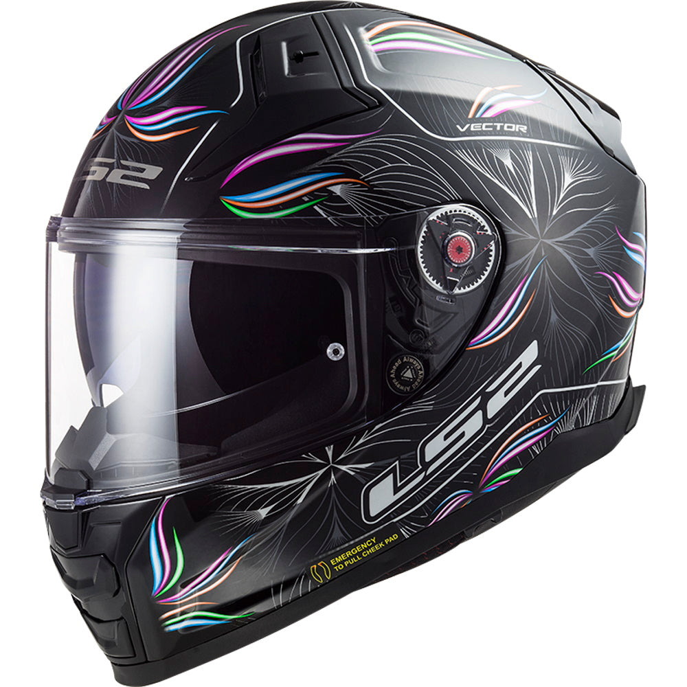 LS2 FF811 Vector II Tropical Full Face Helmet Black White