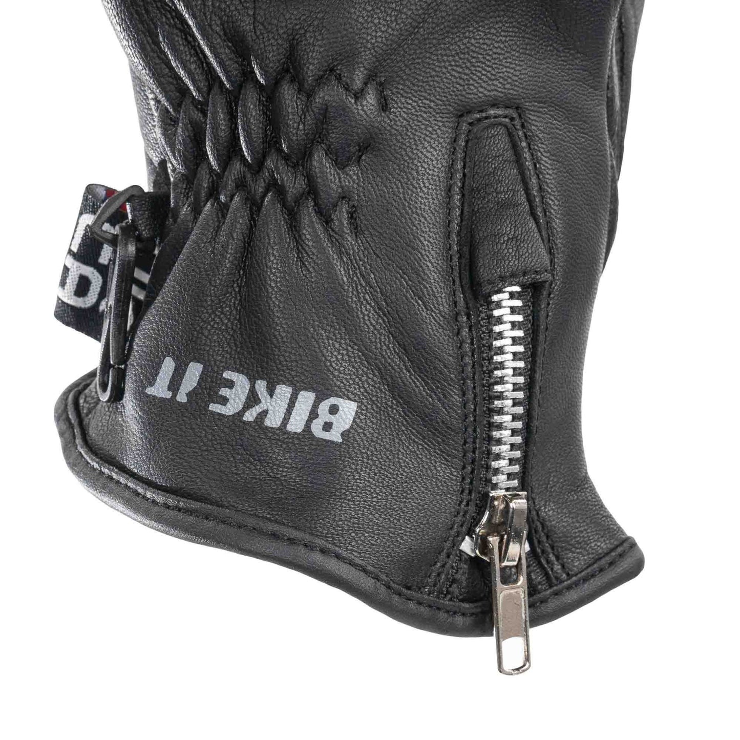 Bike It Amp Mens Leather Glove Black