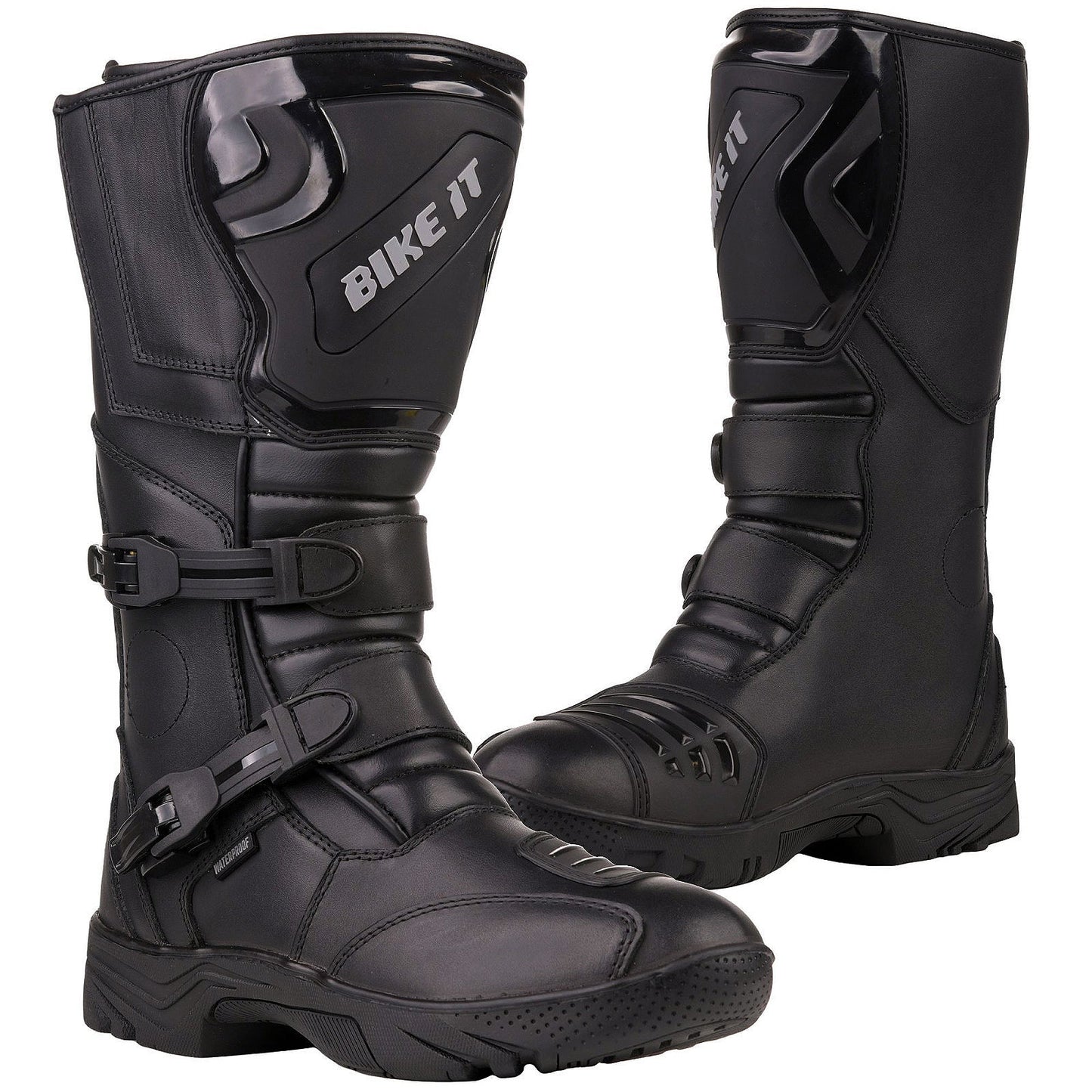 Bike It Triple-Black Mens Adventure Boot