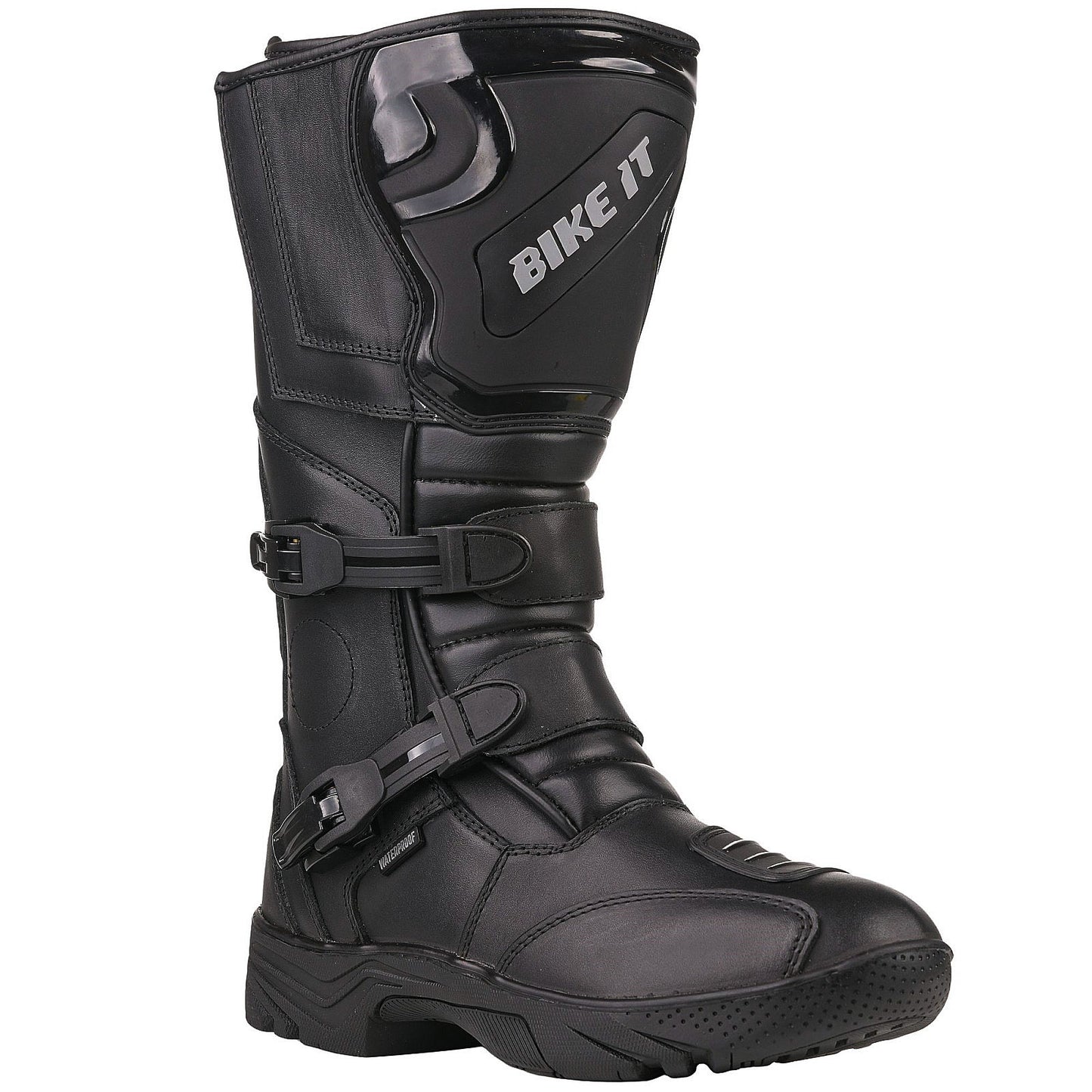 Bike It Triple-Black Mens Adventure Boot