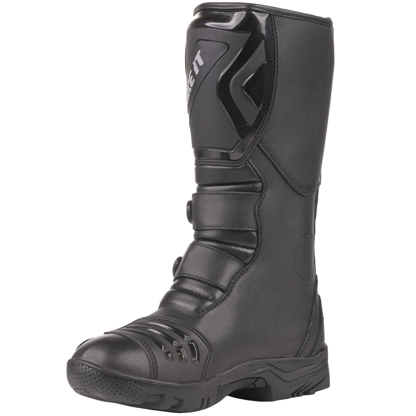 Bike It Triple-Black Mens Adventure Boot