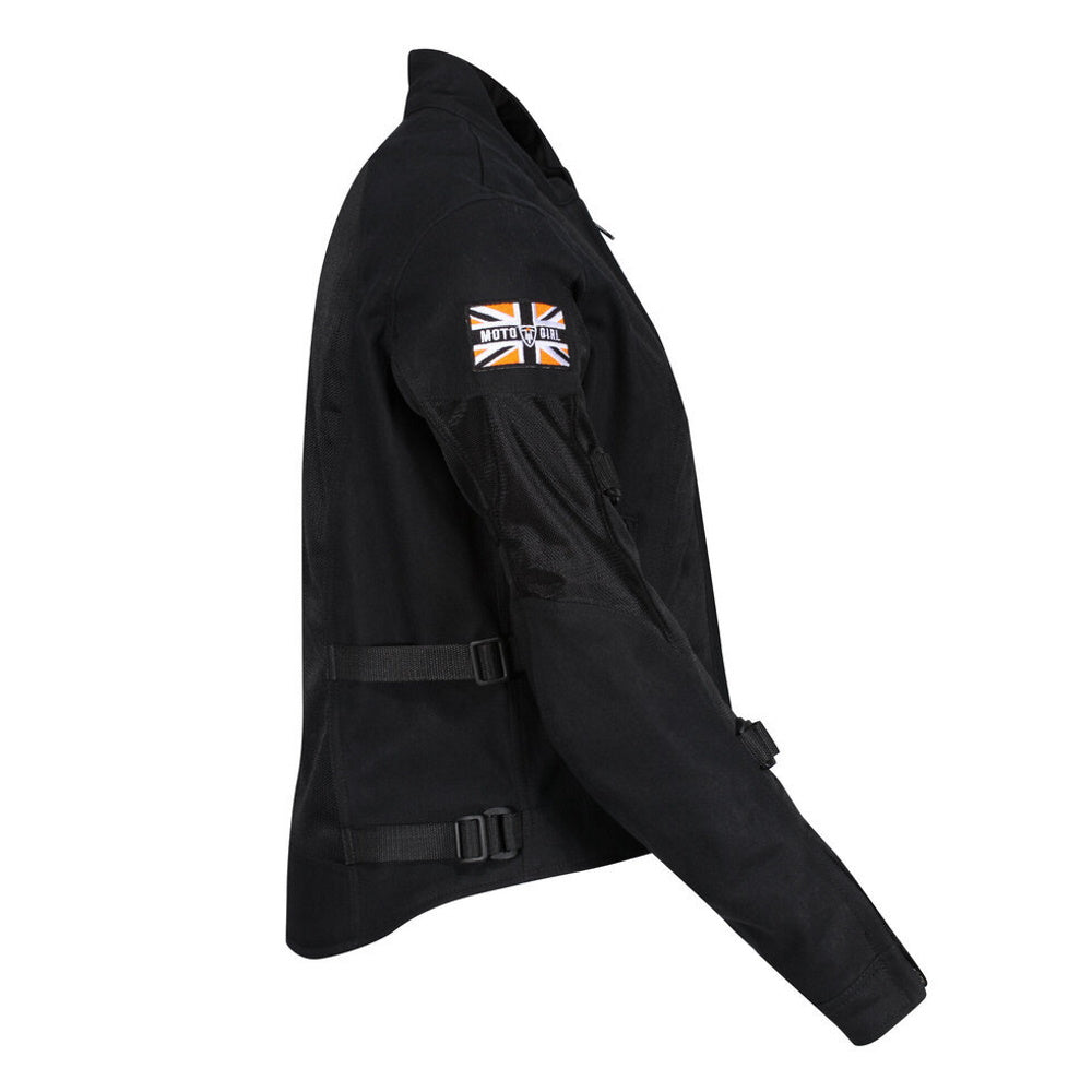 MotoGirl Jodie Textile Ladies Jacket Black