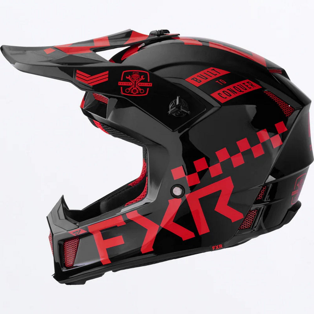 FXR Clutch Gladiator Nuke Red Motocross Helmet