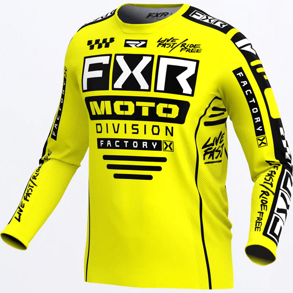FXR Podium Gladiator Motocross Jersey 24 Yellow Black
