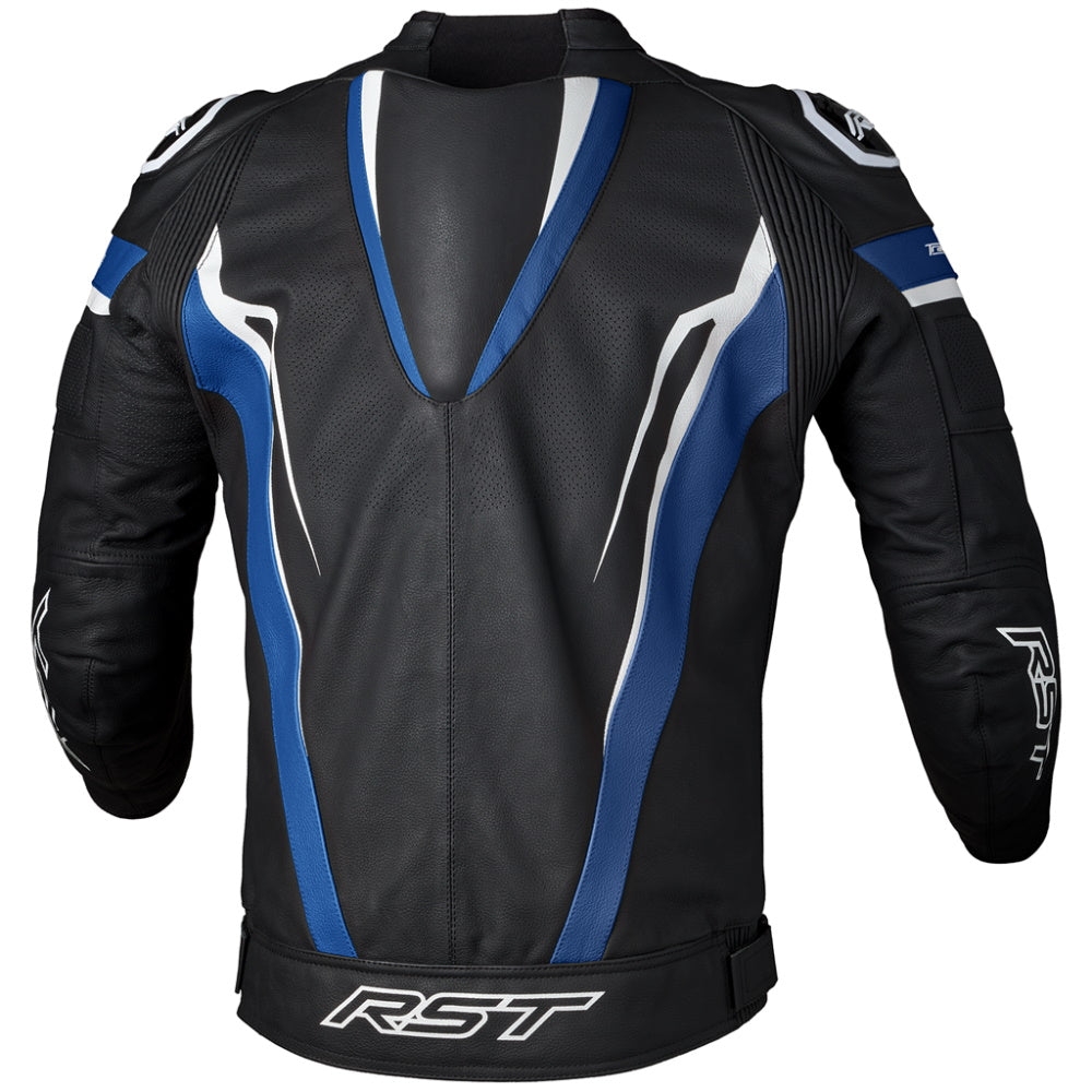 RST Tractech Evo 5 Leather Jacket Black Blue