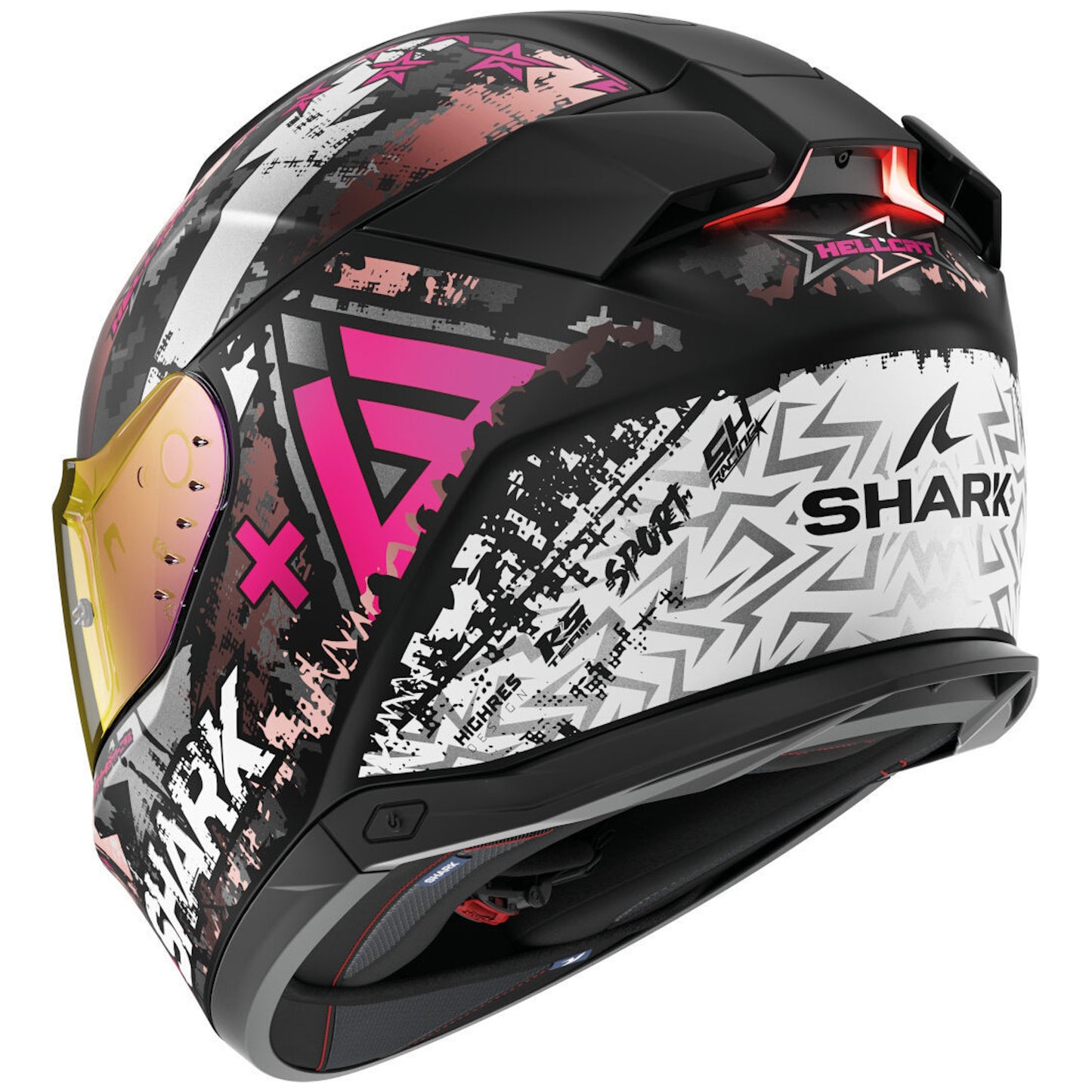Shark Skwal I3 Hellcat KUV Matt Black Grey Pink Full Face Helmet