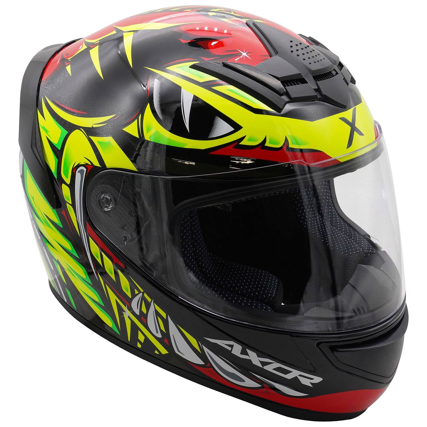 Axor Rage Python Red / Flo Yellow Full Face Helmet