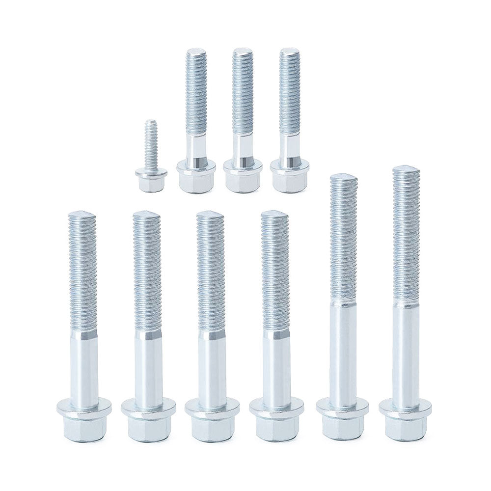 Pack of 10 6x60mm Chrome Hexagon Bolts 1mm Pitch