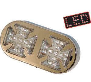 Twin Maltese Cross LED Brake Light