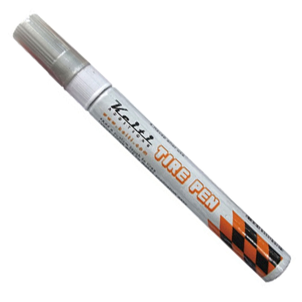 Motorcycle Tyreart Pen Silver