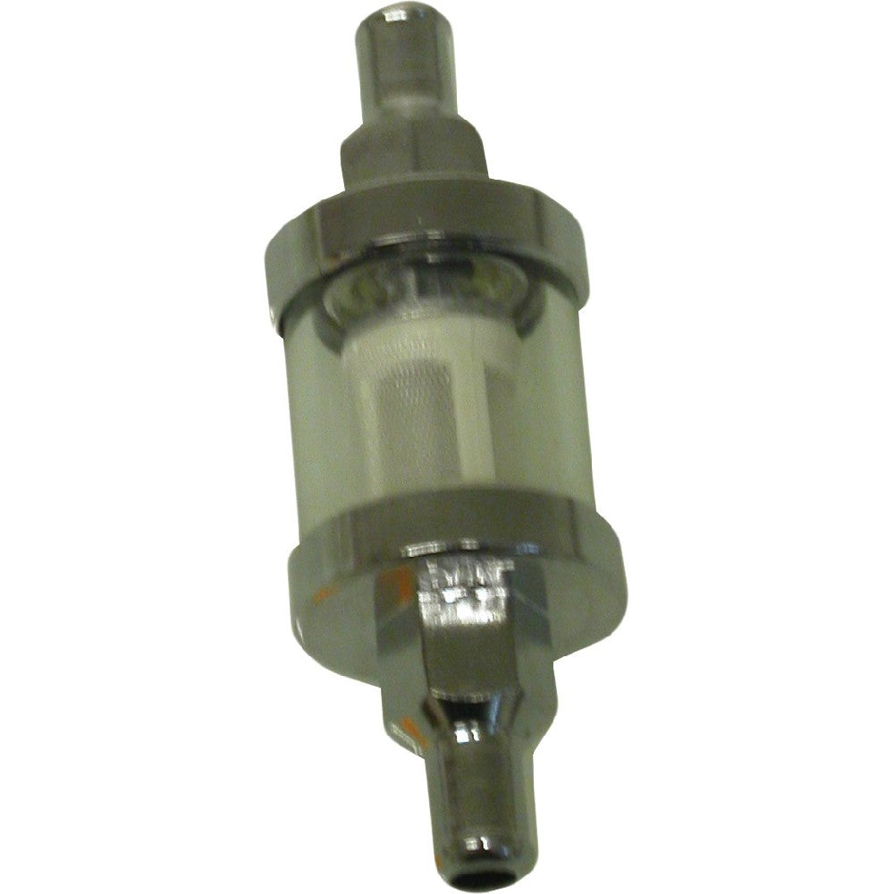 8mm Chrome and Glass Fuel Filter