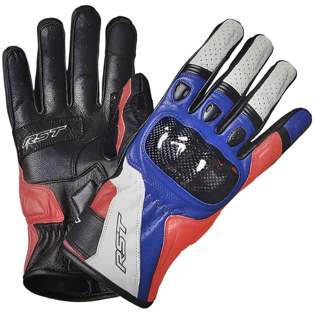 RST Stunt 3 CE Mens Gloves Red Blue White