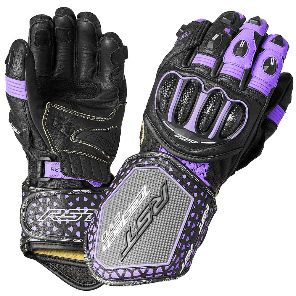 RST Tractech Evo 4 CE Ladies Gloves Black Fushia Grey