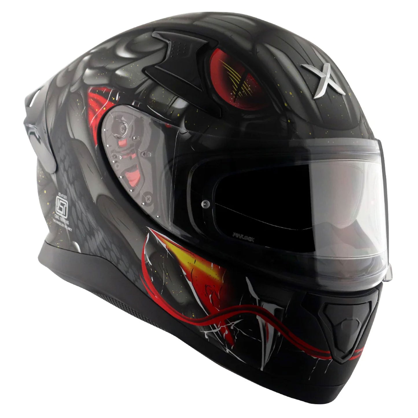 Axor Apex Venomous Black Grey Matt Full Face Helmet