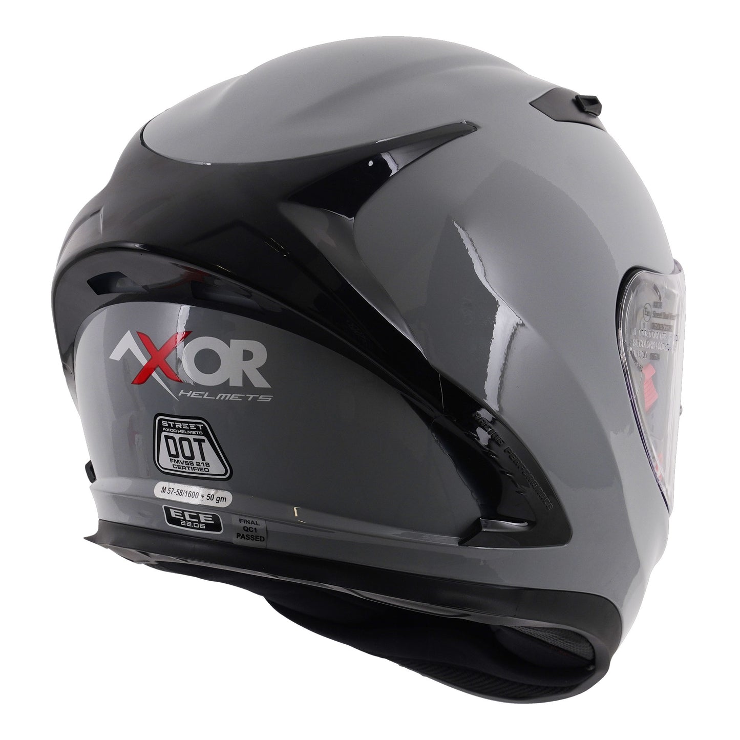 Axor Street Nardo Grey Gloss Full Face Helmet
