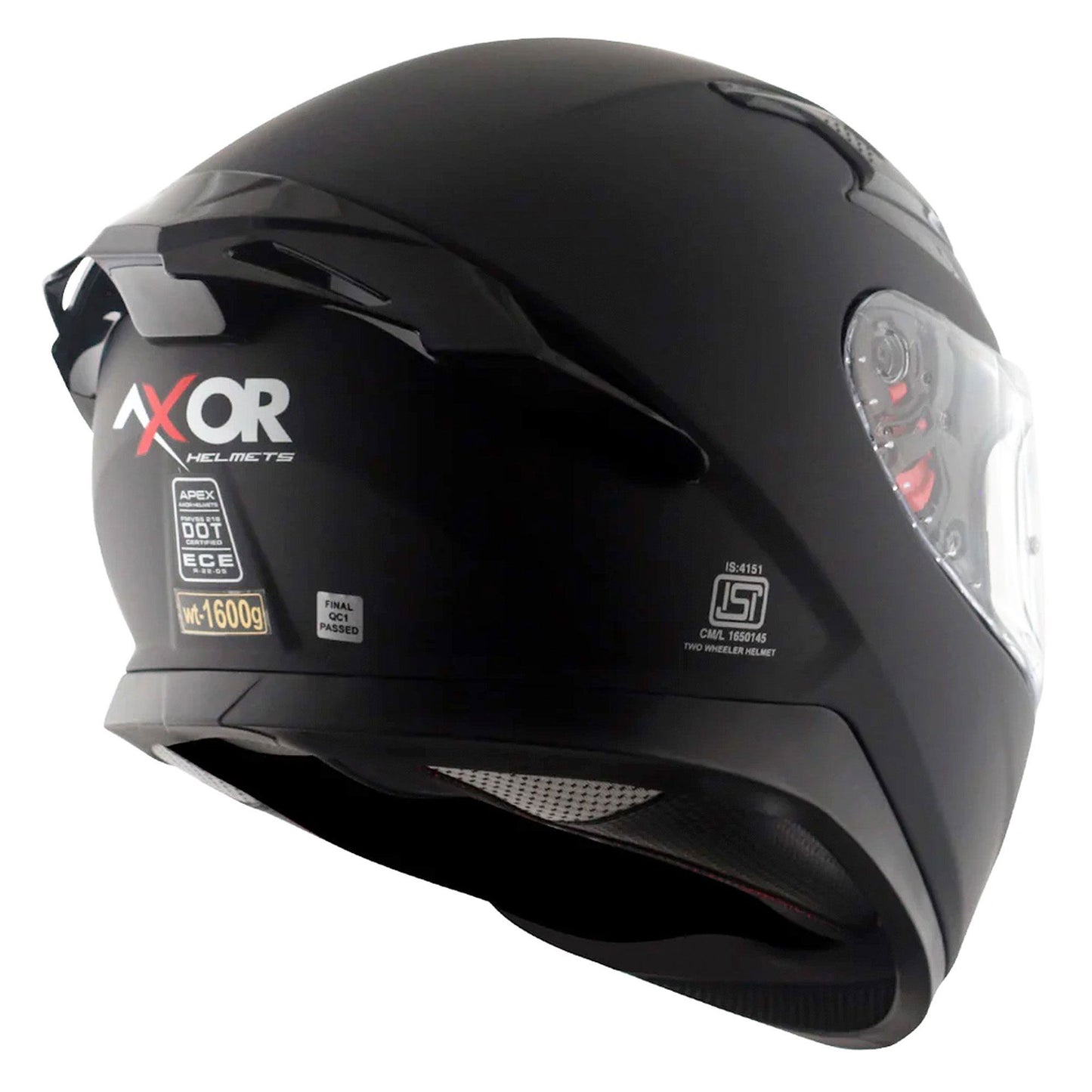 Axor Apex Matt Black Full Face Helmet