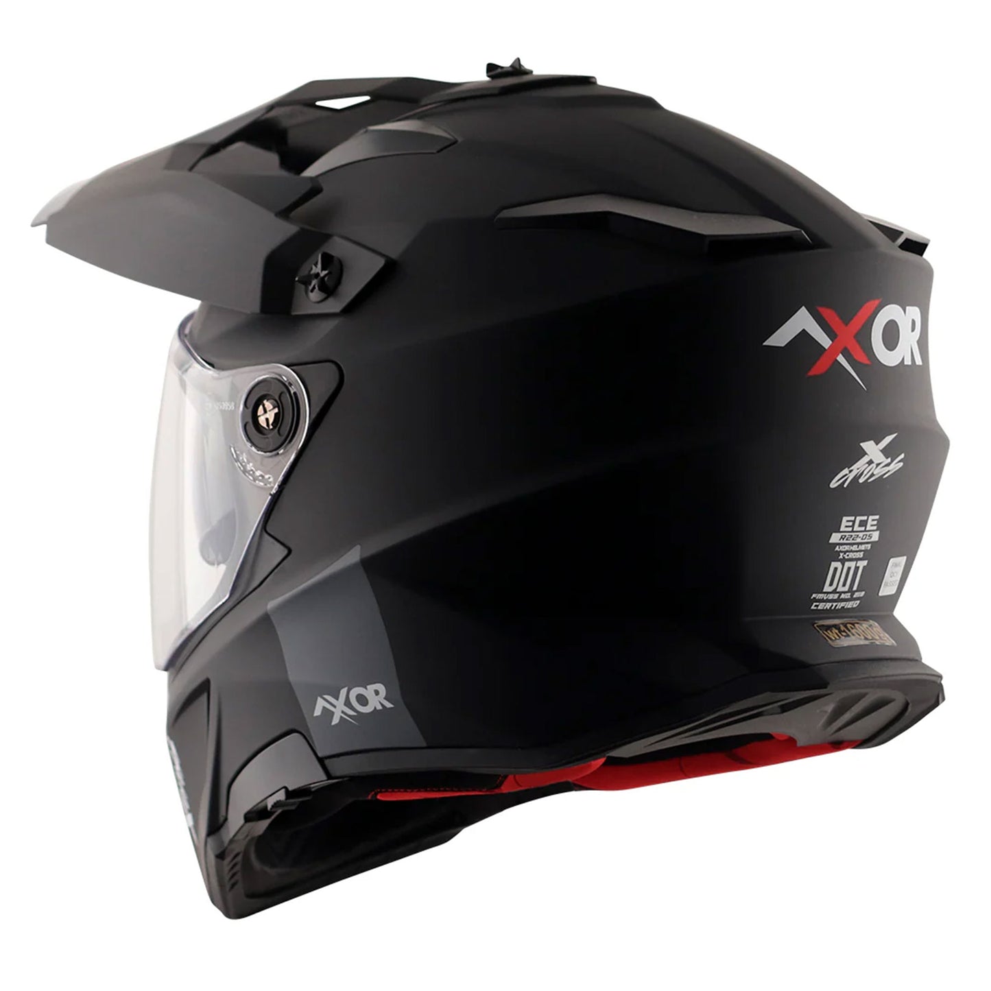 Axor X-Cross Adventure Matt Black Dual Sport Helmet