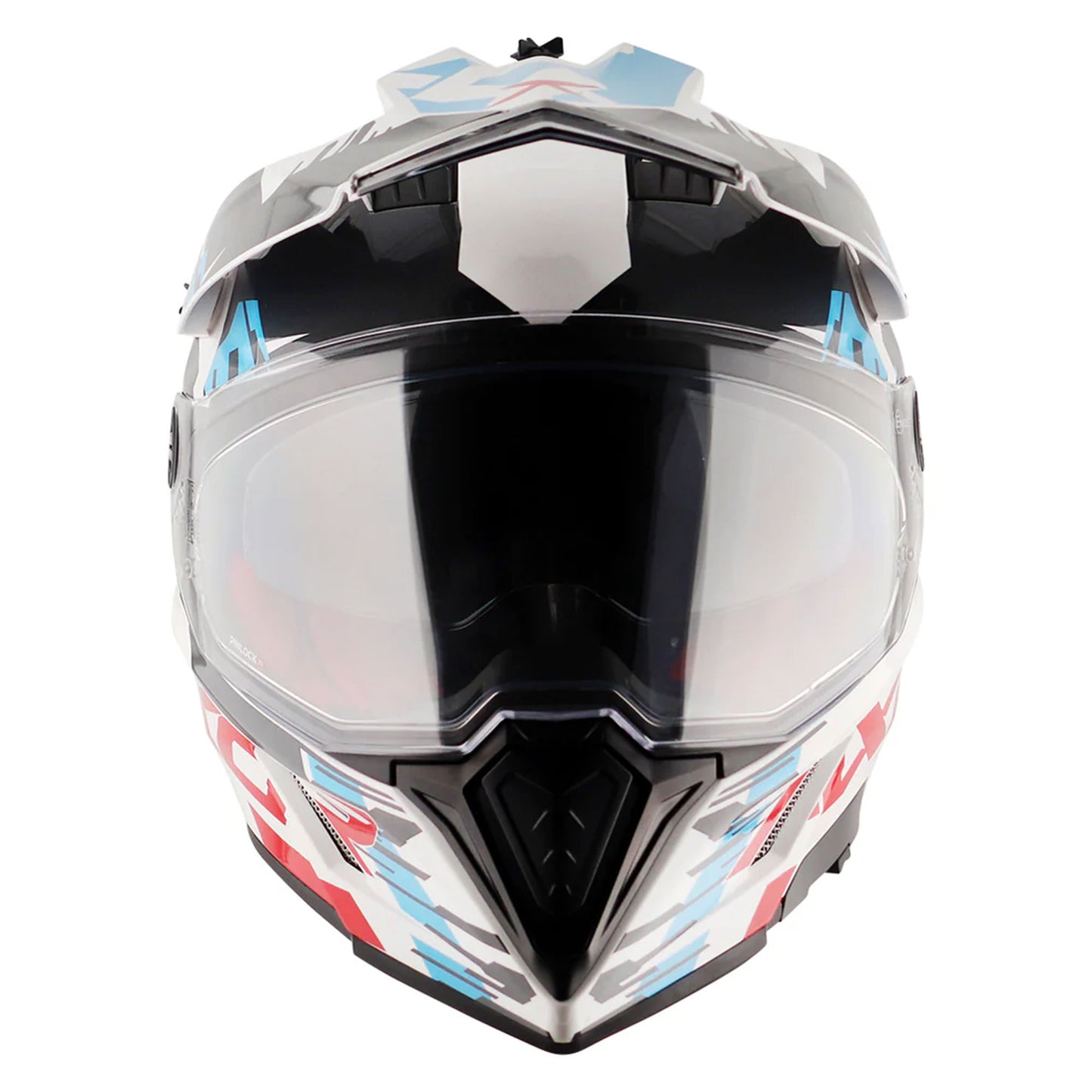 Axor X-Cross Adventure X1 White Red Graphic Dual Sport Helmet
