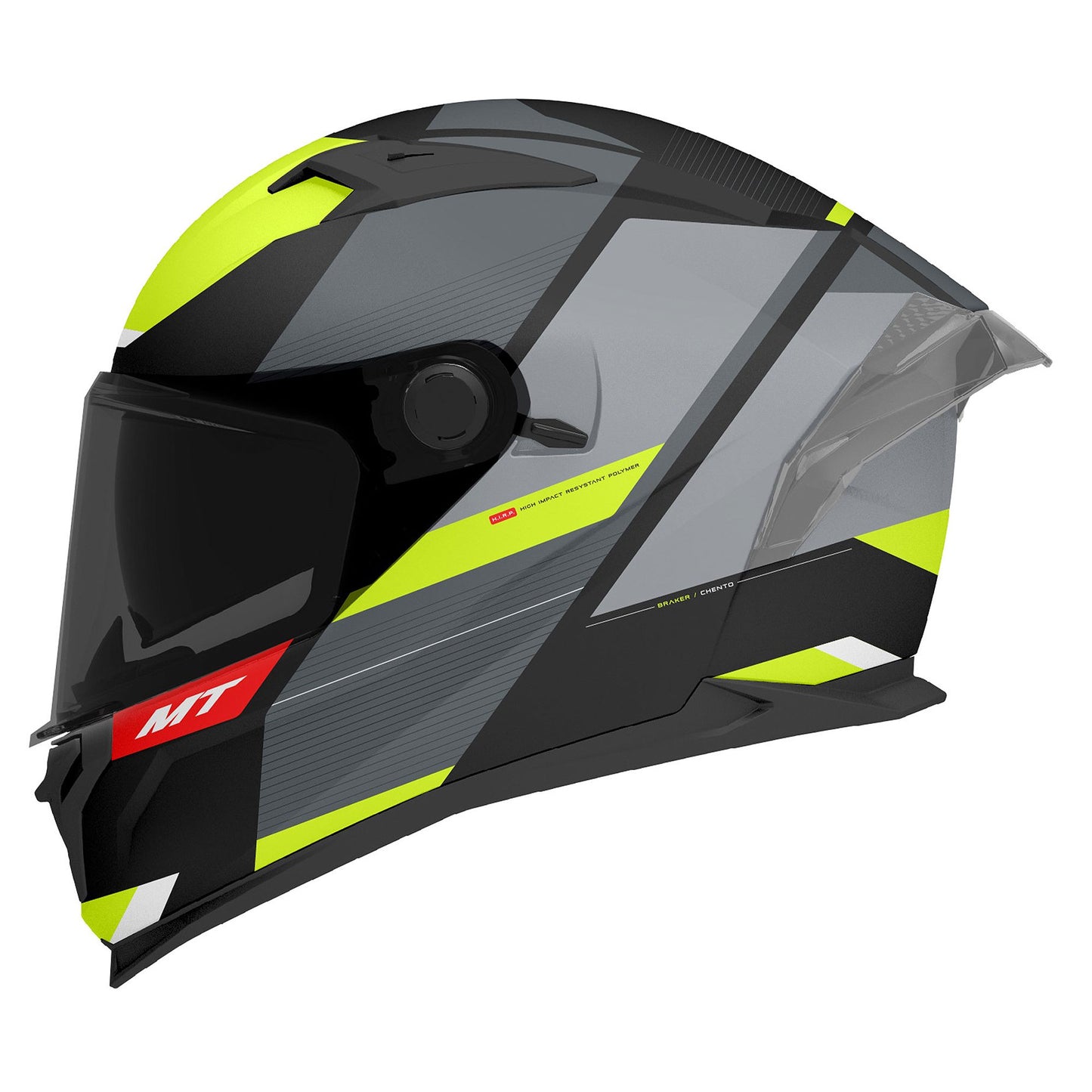 MT Braker SV Chento B3 Matt Black Yellow Full Face Helmet