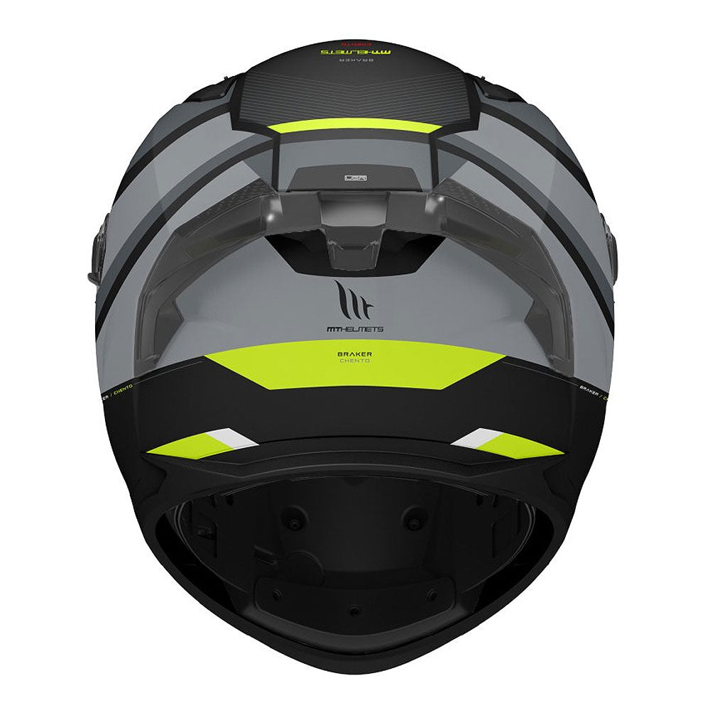 MT Braker SV Chento B3 Matt Black Yellow Full Face Helmet