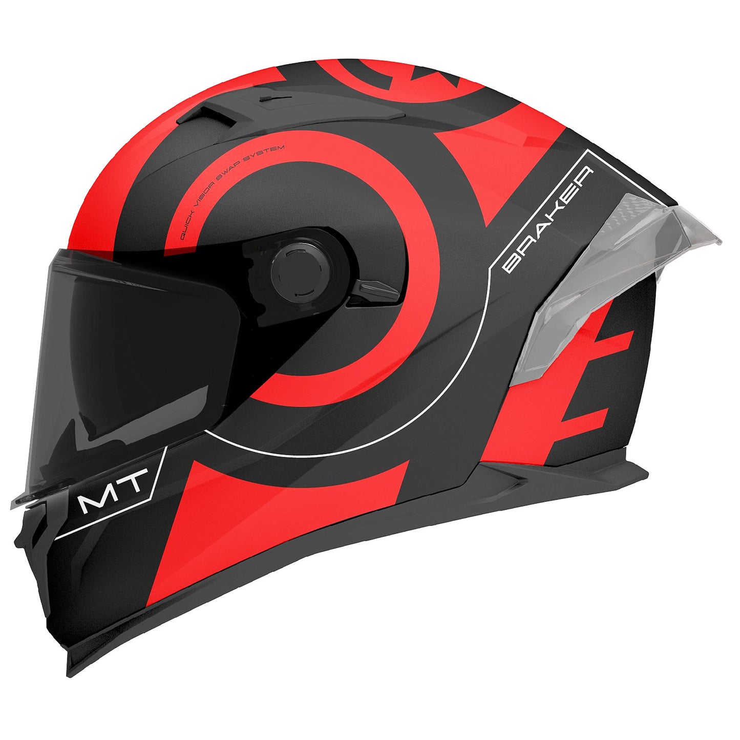 MT Braker SV Inox A5 Matt Black Red Full Face Helmet