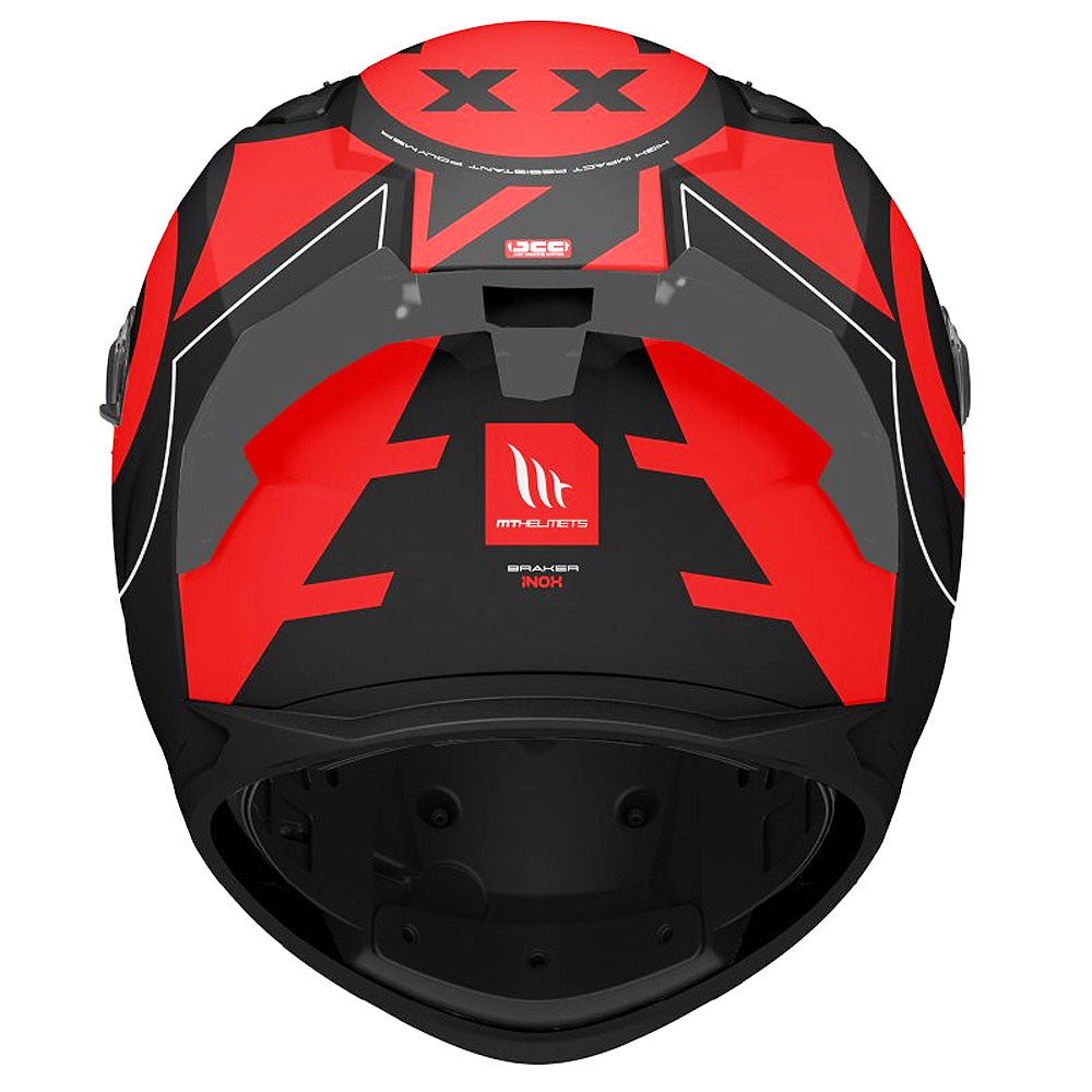 MT Braker SV Inox A5 Matt Black Red Full Face Helmet