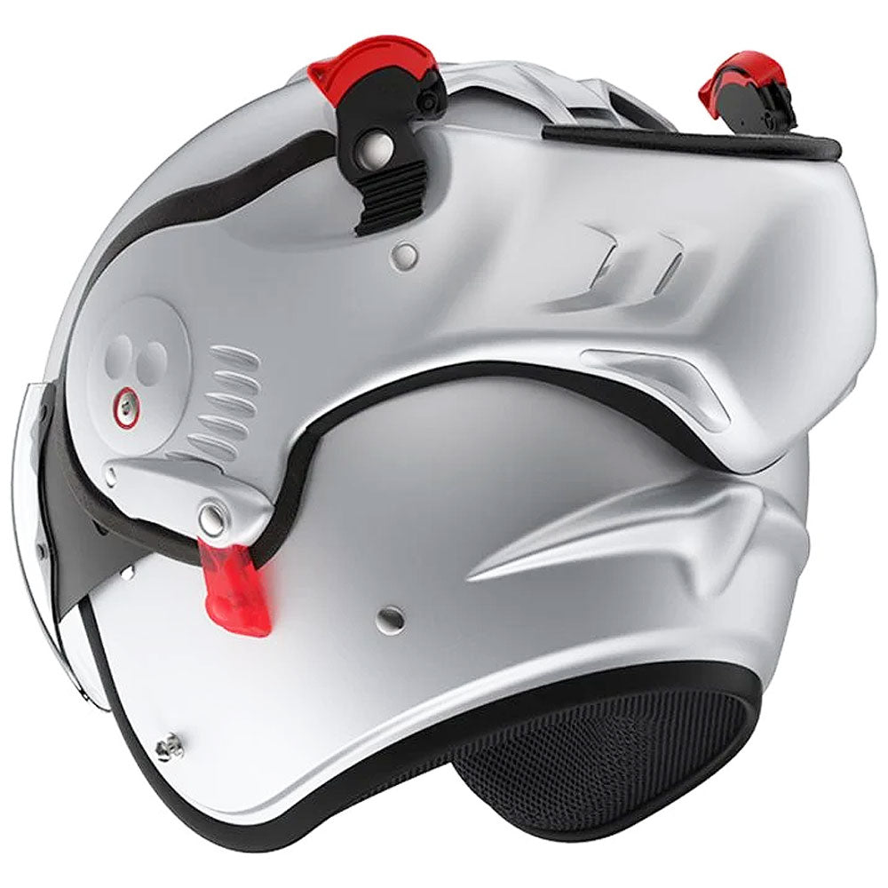 Roof RO5 Boxer Alpha Mat Silverwhite Flip Front Helmet
