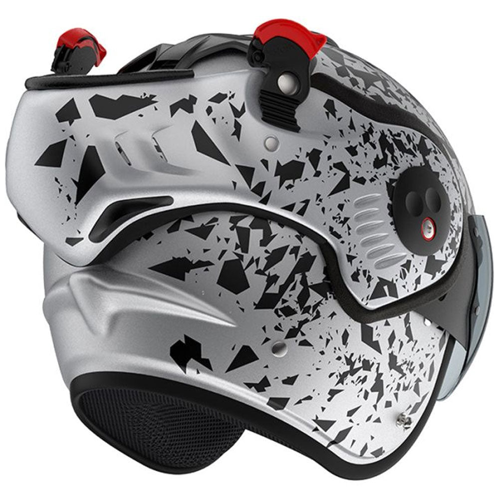 Roof RO5 Boxer Alpha Blackstar Mat Silverwhite Flip Front Helmet