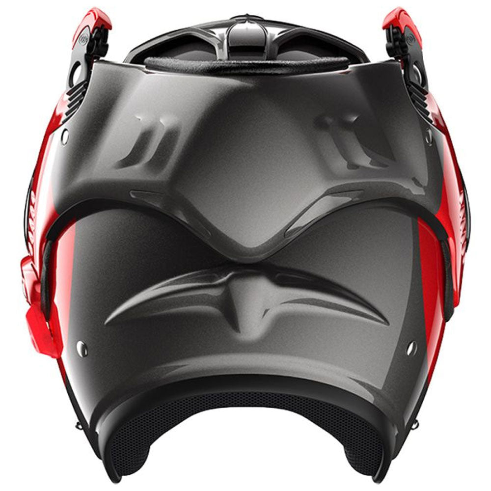 Roof RO5 Boxer Alpha Focus Red Silver Flip Front Helmet