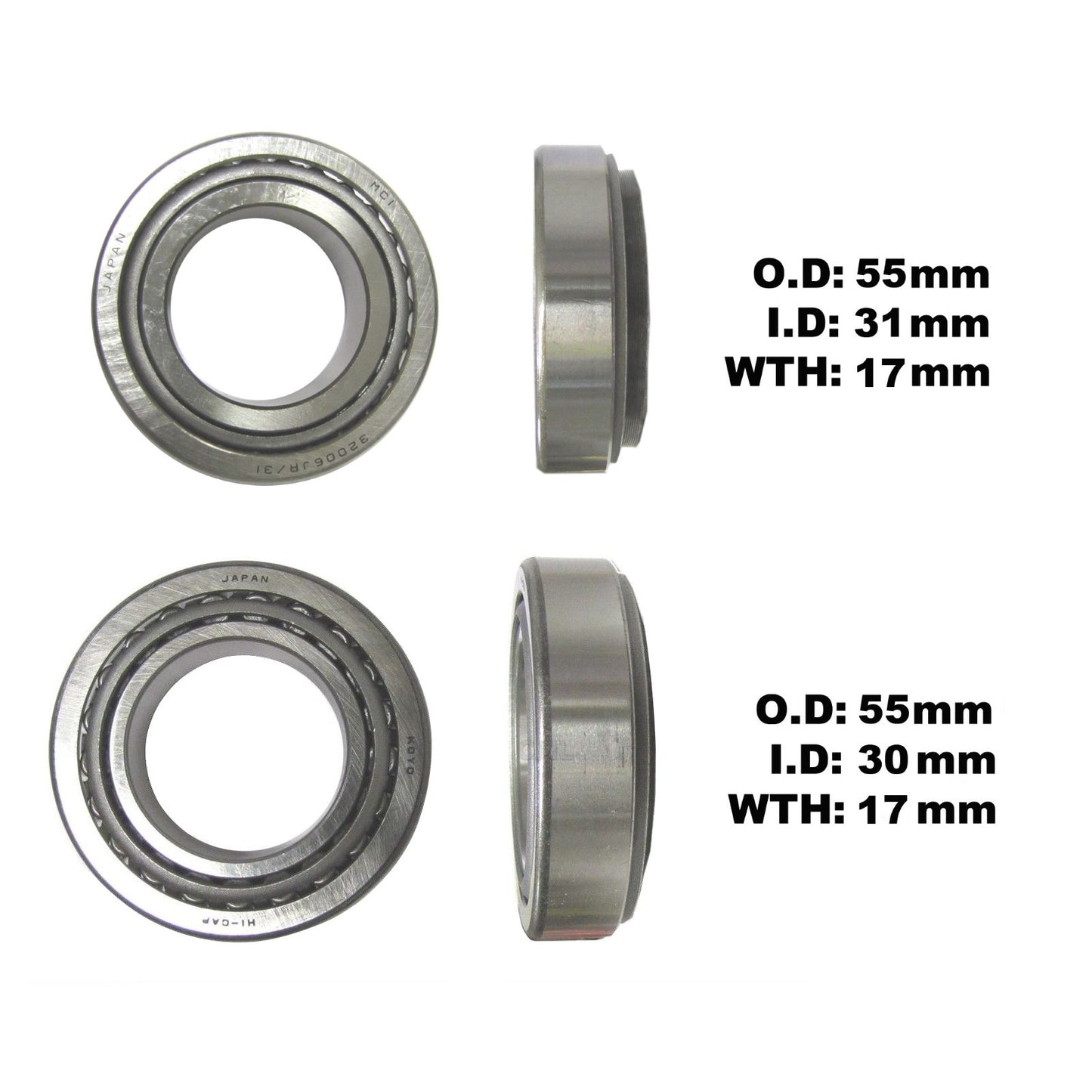 YZF-R6 06-13 YZF-R1 06-13 Tapered Head Race Bearings Set