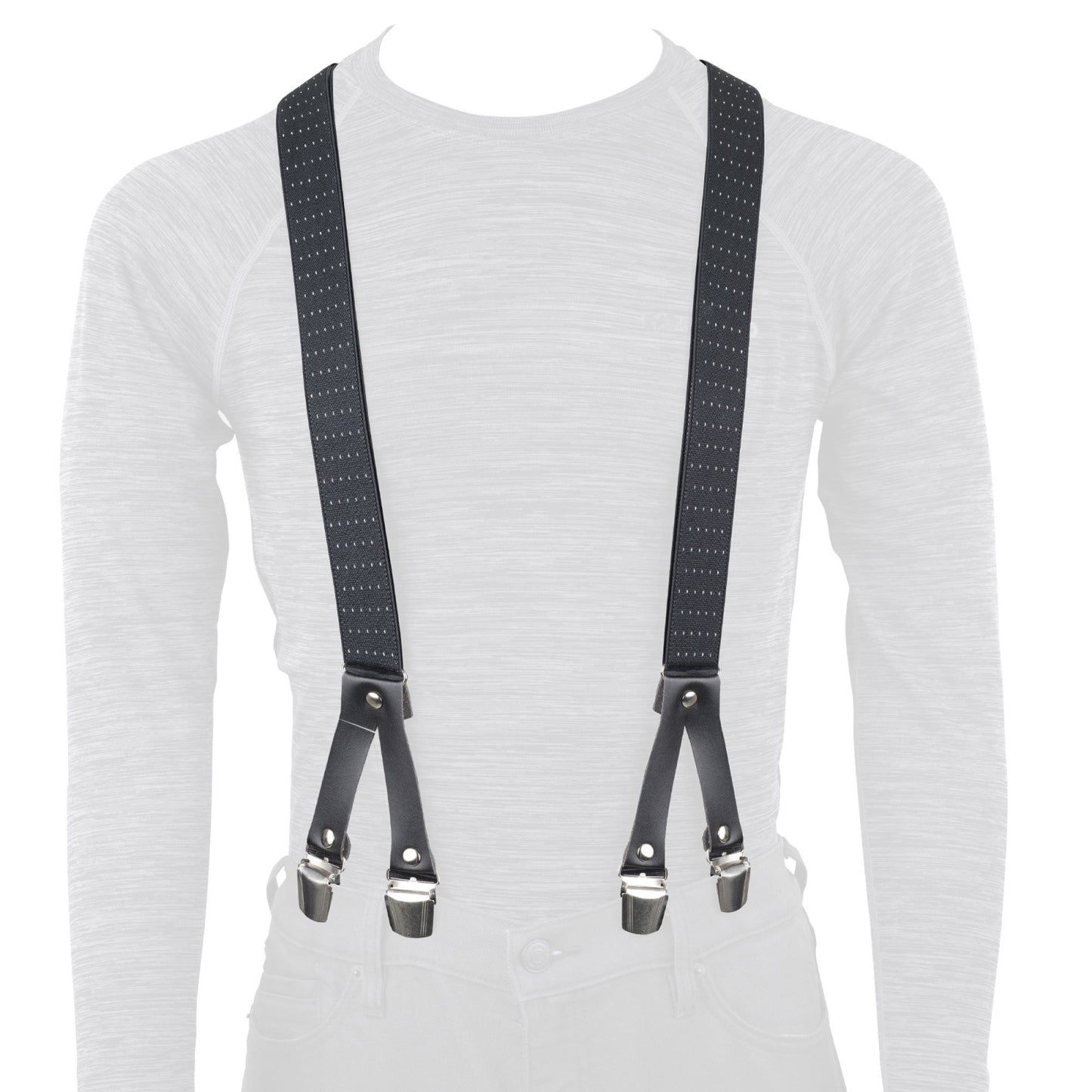 Oxford Riggers Braces Chic Black
