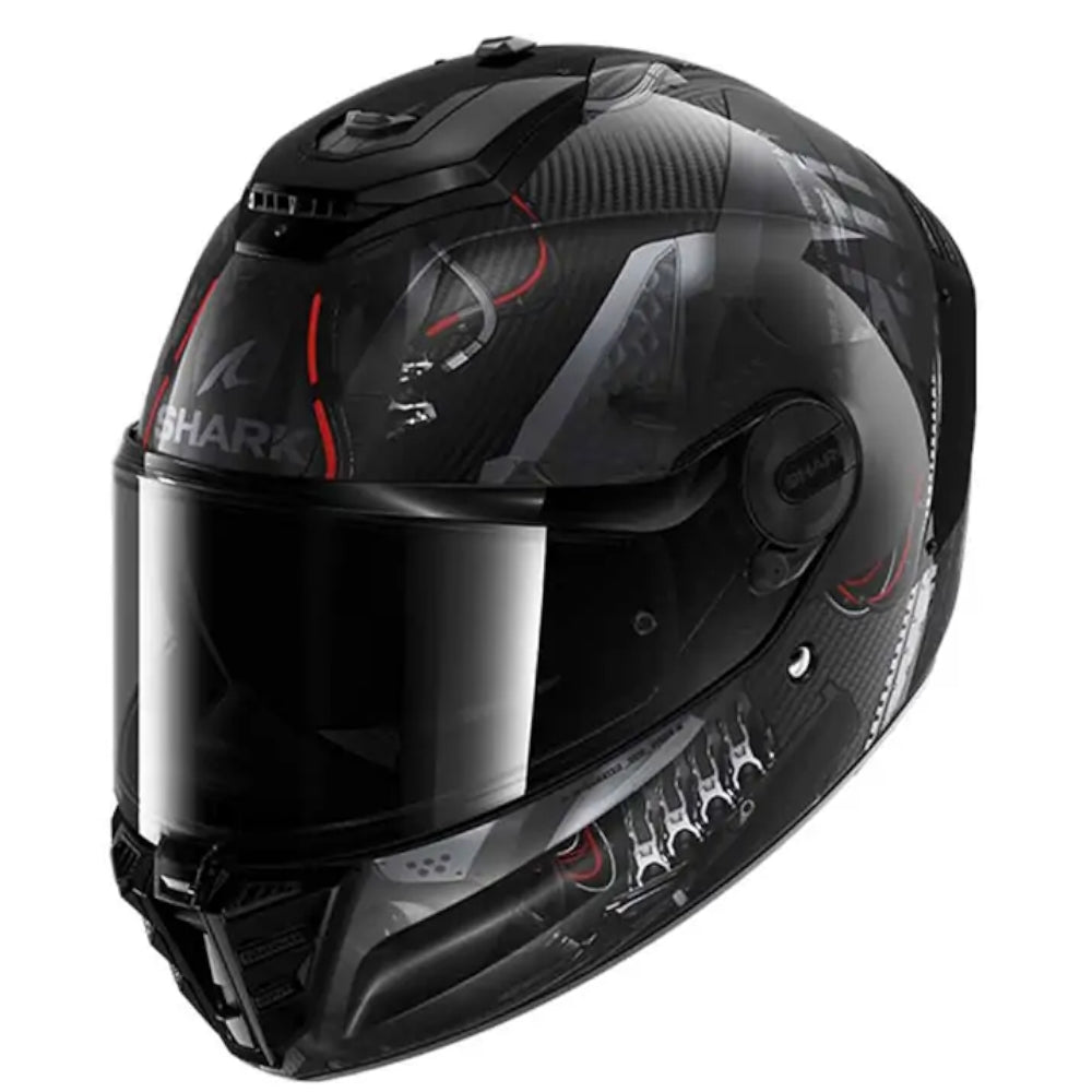 Shark Spartan RS Carbon XBot Black Anthracite Red Full Face Helmet