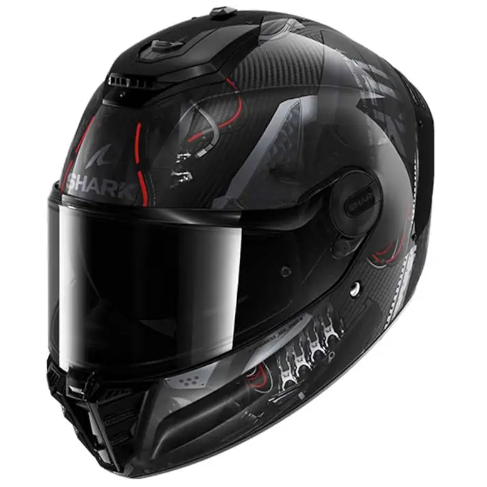 Shark Spartan RS Carbon XBot Black Anthracite Red Full Face Helmet