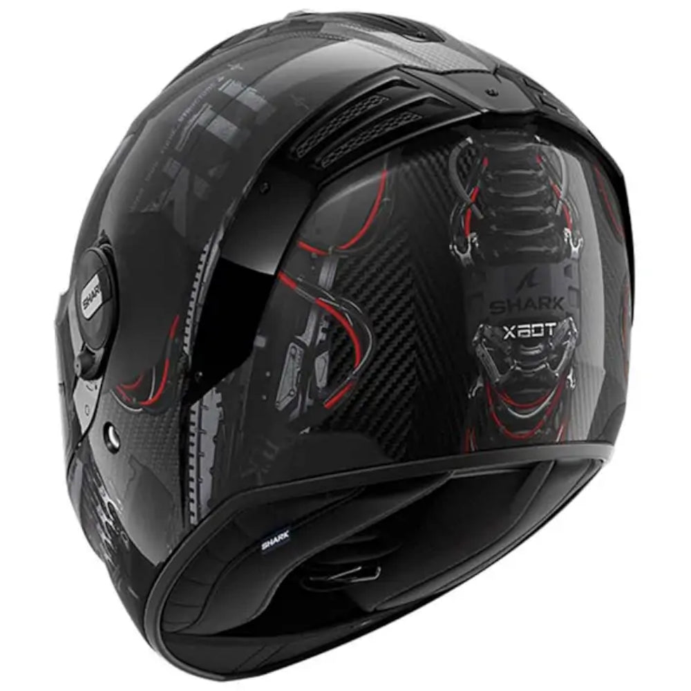 Shark Spartan RS Carbon XBot Black Anthracite Red Full Face Helmet