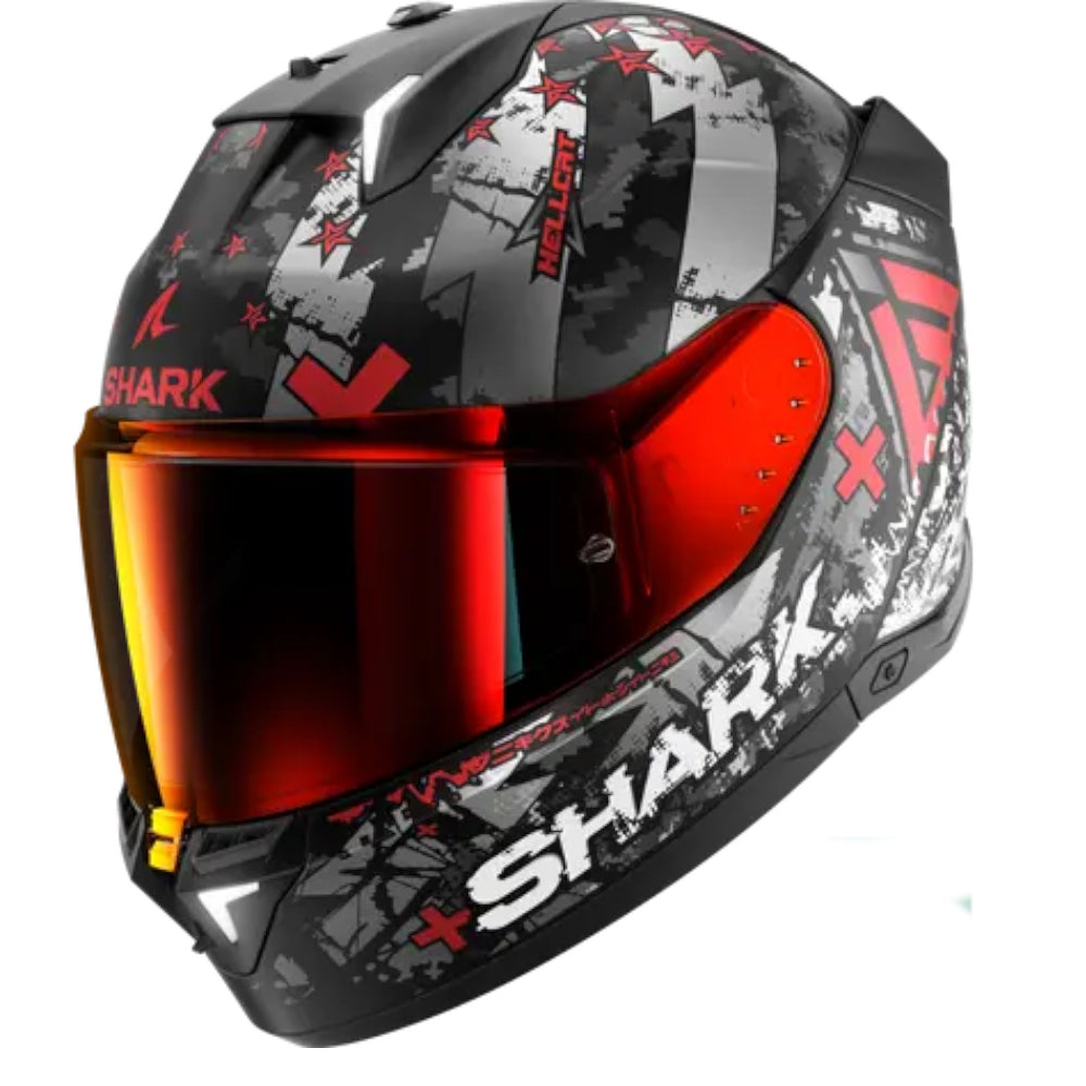 Shark Skwal I3 Hellcat Matt Black Grey Red Full Face Helmet