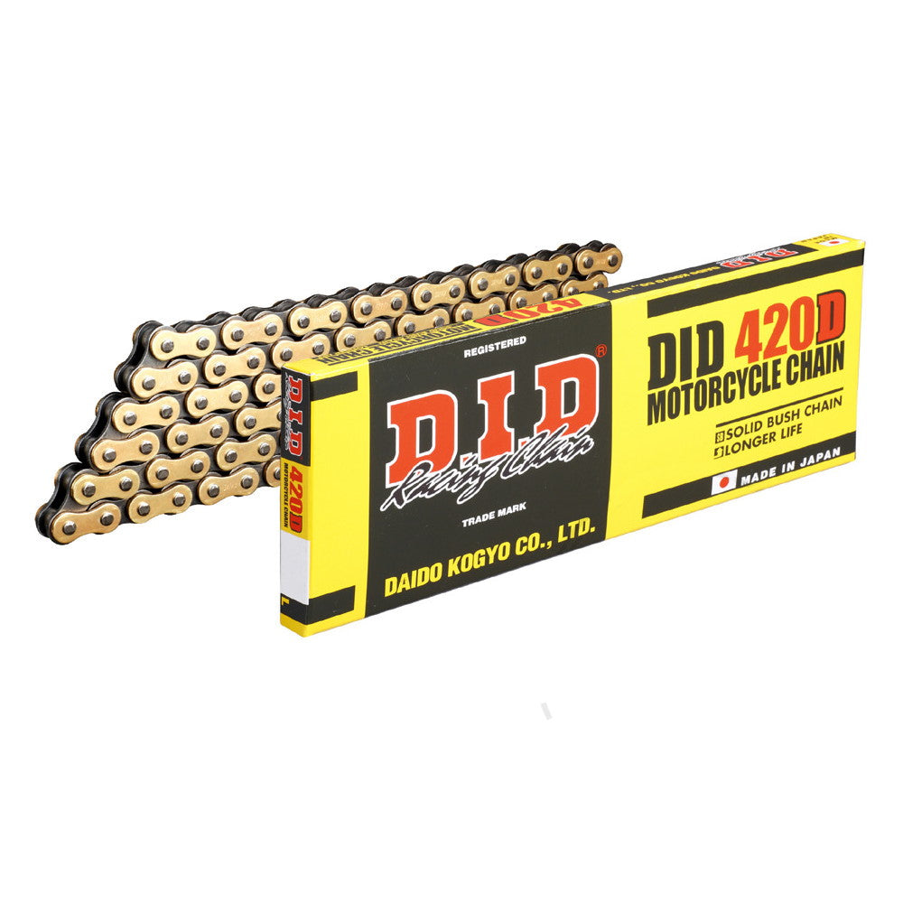 420DGBx100 DID Standard Chain Gold and Black