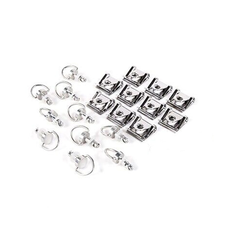 Keiti D-Ring Quick Release Fairing Clips Black 14mm 10 Pack